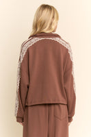 Davi & Dani Jacket and Pants Set in Mocha Brown