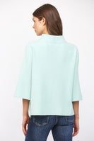 Fate Mock Neck Pull Over Top in Soft Mint