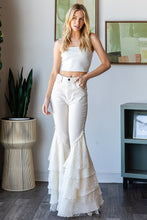 Load image into Gallery viewer, Oli &amp; Hali Jeans with Lace Flare Legs in Off White
