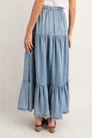 ee:some Snow Washed Maxi Skirt in Denim