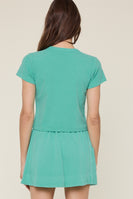 Wishlist Knit Top And Skirt Set in Seafoam