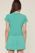 Load image into Gallery viewer, Wishlist Knit Top And Skirt Set in Seafoam
