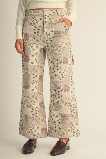 LovLov Cottage Garden Vintage Patchwork Pants in Floral