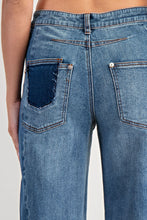 Load image into Gallery viewer, ee:some Frayed Pocket Boot Cut Jeans in Denim
