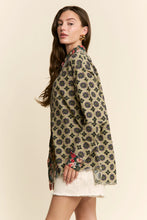 Load image into Gallery viewer, J.nna Mixed Pattern Button Down Top in Green Garden
