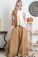 Load image into Gallery viewer, BlueVelvet Oversized Mixed Fabric Top in Mocha-Beige
