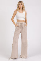 Mittoshop Mineral Washed Pants with Asymmetric Seams in Tan