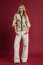 Load image into Gallery viewer, Umgee Floral Print Ruffle Top in Stone Mix

