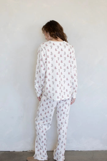 Things Between Teddy Pajama Set in Cream
