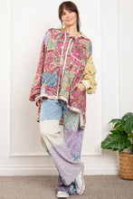 Load image into Gallery viewer, BlueVelvet OVERSIZED Multi Colored Printed Patchwork Top in Dusty Pink
