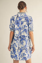 Load image into Gallery viewer, Jodifl Tropical Floral Print Dress in Royal
