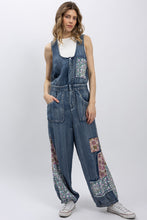 Load image into Gallery viewer, BlueVelvet Mixed Print Patchwork Romper in Denim
