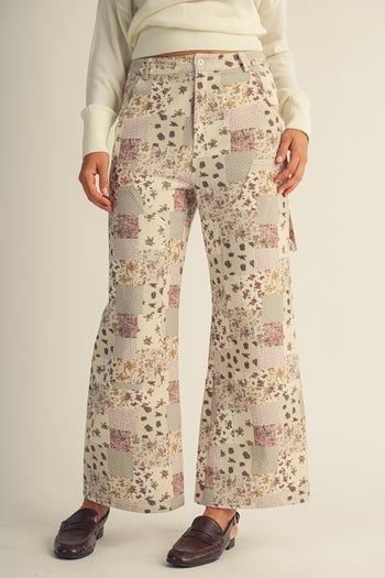 LovLov Cottage Garden Vintage Patchwork Pants in Floral