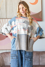 Load image into Gallery viewer, Oli &amp; Hali Flower Patchwork Top in Blue
