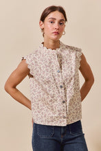 Load image into Gallery viewer, So Me Twill Floral Print Vest in Cream Multi
