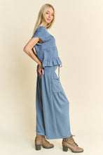 Load image into Gallery viewer, Davi &amp; Dani Solid Color Top and Pants Set in Indigo Blue
