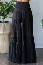 Load image into Gallery viewer, Oli &amp; Hali SMOCKED Waist Wide Leg Pants in Black
