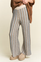 Load image into Gallery viewer, J.nna Vertical Striped Knit Pants in Blue Beige
