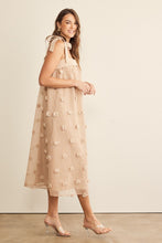 Load image into Gallery viewer, In February Blossom Floral Embroidery Midi Dress in Mocha Dress In February   
