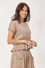 Load image into Gallery viewer, Davi &amp; Dani Solid Color Top and Pants Set in Sand
