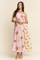 J.nna Amalfi Colorblock Maxi Dress in Yellow Pink
