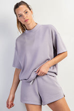 Load image into Gallery viewer, Rae Mode Scuba Mock Neck Top in Mystic Grey
