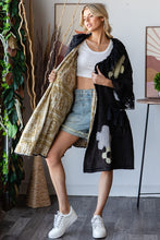 Load image into Gallery viewer, Oli &amp; Hali OVERSIZED Flower Patched Open Front Cardigan in Black
