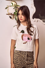 Load image into Gallery viewer, LovLov Playful Pondside Duckling Knit Sweater in Ivory
