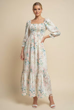 Load image into Gallery viewer, J.nna Floral Print Embroidered Maxi Dress in Spring Bloom
