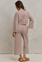 Load image into Gallery viewer, So Me Ribbed Knit Sweater Set in Ash Brown
