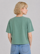 Poppy & Pine Bandana Pinwheel Cropped Tee in Sage