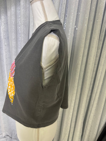 Poppy & Pine Quilted Horse Tank in Charcoal