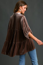 Load image into Gallery viewer, Umgee Velvet Tunic Top in Almond  Umgee   
