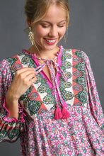Load image into Gallery viewer, Umgee Border Multi Print Dress in Pink Dresses Umgee   
