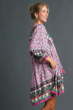 Load image into Gallery viewer, Umgee Border Multi Print Dress in Pink Dresses Umgee   
