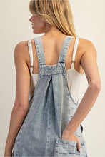 Load image into Gallery viewer, ee:some Checkered Panel Wide Leg Jumpsuit in Denim
