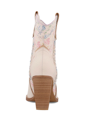 MIA 1976 "WHITLEY" Boots in Off White Floral Multi