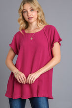 Load image into Gallery viewer, Umgee Ruby Top with Fringe Trim Tops Umgee   
