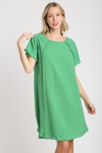 Load image into Gallery viewer, Umgee Short Cotton Gauze Dress in Green Dresses Umgee   
