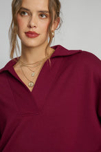 Load image into Gallery viewer, Umgee Solid Color Buttery Soft Knit Top in Merlot
