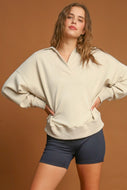 Umgee Solid Color Buttery Soft Knit Top in Ecru FINAL SALE