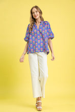 Load image into Gallery viewer, Umgee Exclusive Floral Print Top in Periwinkle Mix
