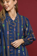 Load image into Gallery viewer, Umgee Copyright Striped Floral Print Top in Midnight Mix
