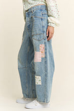 Load image into Gallery viewer, J.nna Mineral Washed Patchwork Pants in Vintage Wash
