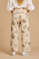 J.nna Floral Pattern Muti Patchwork Pants in Ivory Floral