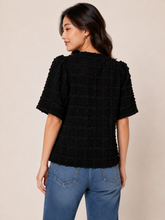 Load image into Gallery viewer, BiBi Textured Knit Top in Black
