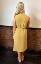 Sew in Love Abstract Print Dress in Mustard/Blue
