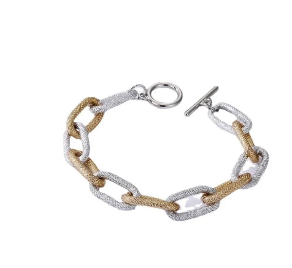 Chain Reaction Bracelet in Gold & Silver