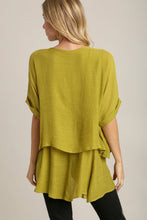 Load image into Gallery viewer, Umgee Lightweight Layered Tunic in Avocado Tops Umgee   
