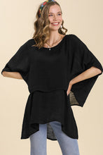 Load image into Gallery viewer, Umgee Lightweight Layered Tunic in Black Tops Umgee   

